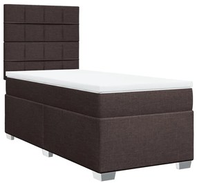 ΚΡΕΒΑΤΙ BOXSPRING ΜΕ ΣΤΡΩΜΑ ΣΚΟΥΡΟ ΚΑΦΕ 90X190 ΕΚ. ΥΦΑΣΜΑΤΙΝΟ 3292646