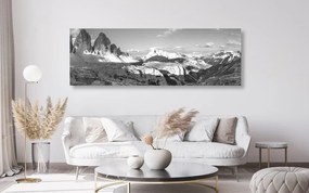 Εικόνα όμορφη θέα από τα βουνά σε μαύρο & άσπρο