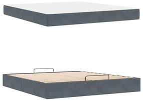 vidaXL Σκελετός Κρεβατιού Άλλο Σκούρο γκρι 180 x 200 cm Βελούδο