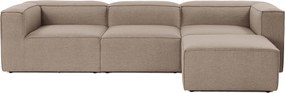 Γωνιακός Καναπές Καφέ FORA 190x297x66
