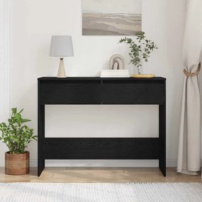 vidaXL Τραπέζι κονσόλας με συρτάρι Μαύρη δρυς 100 x 35 x 76.5 εκ.