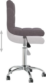 vidaXL Καρέκλα Γραφείου Περιστρεφόμενη Taupe Υφασμάτινη