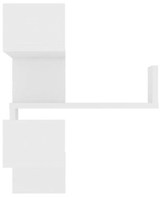 vidaXL Γωνιακή Ραφιέρα Τοίχου Λευκή 40 x 40 x 50 εκ. από Μοριοσανίδα