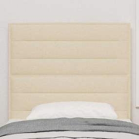 vidaXL LED κεφαλάρι με φώτα λωρίδας LED Κρεμ 80 cm Πολυεστέρας