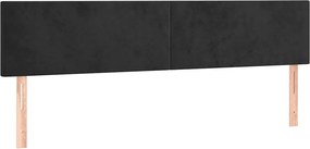 vidaXL Κρεβάτι Boxspring με Στρώμα Μαύρο 200x200 εκ. Βελούδινο