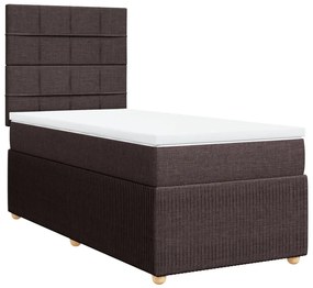 ΚΡΕΒΑΤΙ BOXSPRING ΜΕ ΣΤΡΩΜΑ ΣΚΟΥΡΟ ΚΑΦΕ 90X200 ΕΚ. ΥΦΑΣΜΑΤΙΝΟ 3294242