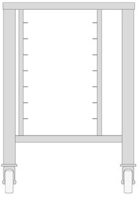 Table with Wheels for Steamer 5X 2/3 GN