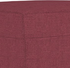 vidaXL Σετ Σαλονιού 3 Τεμαχίων μπορντό Υφασμάτινο