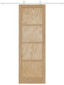 vidaXL Σετ Συρόμενης Πόρτας Φυσικό και λευκό 78 x 232 cm