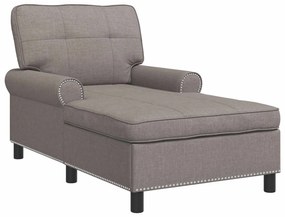 vidaXL Χαλάρωση με μαξιλάρι Taupe 91 x 157 x 91 εκ. ύφασμα