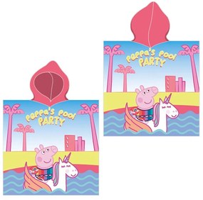 Πόντσο Παιδικό Microfiber 50x100εκ. Peppa Pig 32 Pink Hasbro DimCol