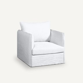 Πολυθρόνα από λινό stonewashed, Neo Chiquito