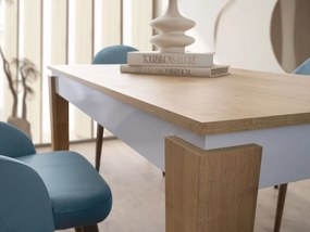 Τραπέζι Τραπεζαρίας Δρυς / Λευκό ASOS 140x80x75