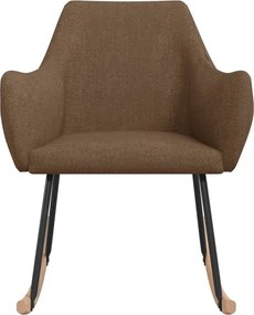 vidaXL Κουνιστή Πολυθρόνα Καφέ Υφασμάτινη