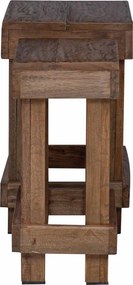 vidaXL Βάση φυτών 2 pcs Καφέ 70 x 11 x 27 εκ. Ξύλο Μαόνι