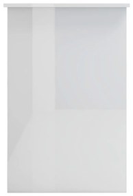 vidaXL Γραφείο Γυαλιστερό Λευκό 100 x 50 x 76 εκ. από Επεξ. Ξύλο