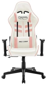 Καρέκλα Gaming Λευκό/Ροζ από Συνθετικό Δέρμα - Πολύχρωμο