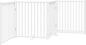 vidaXL Διαχωριστικό Σκύλων/Πόρτα Πτυσσόμενο 4 Πάνελ 320εκ. Μασίφ Ελάτη