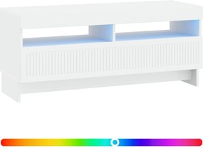 vidaXL Ντουλάπα LED Τηλεόρασης Λευκό Επεξεργασμένο Ξύλο