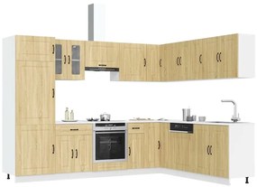 vidaXL Σετ Ντουλάπια Κουζίνας 14 Τεμαχίων Kalmar Επεξεργασμένο Ξύλο