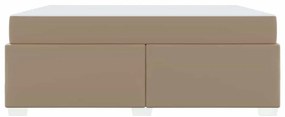 vidaXL Σκελετός Κρεβατιού Καπουτσίνο 180 x 200 cm Τεχνητό δέρμα