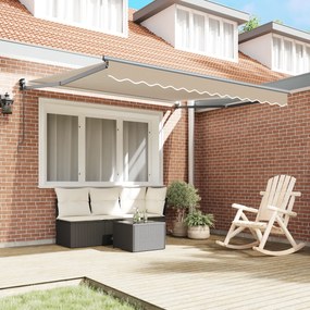 vidaXL Χειροκίνητη Ανασυρόμενη Τέντα Μπεζ 350x250 cm