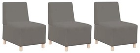 vidaXL Μοναδικός Καναπές χωρίς Χερούλια 3 pcs Ανοιχτό γκρι