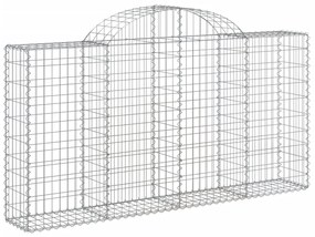 vidaXL Συρματοκιβώτια Τοξωτά 14 τεμ. 200x30x100/120 εκ. Γαλβαν. Ατσάλι