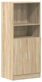 Στήλη Κουζίνας Sonoma Δρυς 57x41,5x131,5 εκ. Επεξεργασμένο Ξύλο - Καφέ