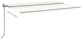 vidaXL Τέντα Συρόμενη Αυτόματη Κρεμ 500 x 300 εκ.