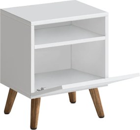 Κομοδίνο Sole Megapap χρώμα λευκό 40x30x47,6εκ.