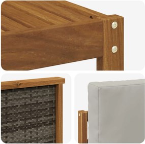 vidaXL Σειρά Καναπέ Εξωτερικού με μαξιλάρι 4 pcs
