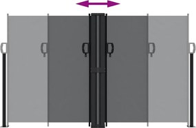 vidaXL Σκίαστρο Πλαϊνό Συρόμενο Μαύρο 140 x 1000 εκ.