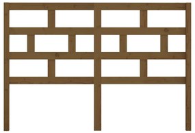 vidaXL Κεφαλάρι κρεβατιού Καφέ 146x4x100 εκ. από Μασίφ Ξύλο Πεύκου