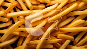 Σετ των 2 Intra Συλλεκτικό Ξύλινο Παζλ Plywood  4mm - Σωρός πατάτες τηγανιτές Σε Ξύλινο Κουτί - Διαστάσεις: 10x10 cm – 25 κομμάτια