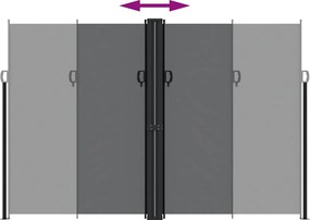 vidaXL Σκίαστρο Πλαϊνό Συρόμενο Μαύρο 220 x 1200 εκ.
