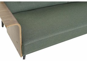 Καναπές-Κρεβάτι DKD Home Decor 203 x 87 x 81 cm Μαύρο Μέταλλο Καφέ Πράσινο