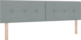 vidaXL Κρεβάτι box spring με στρώμα Ανοιχτό γκρι 180 x 200 cm Ύφασμα