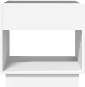 vidaXL Κομοδίνο Άπειρο Φως LED Λευκό 50x50x50 εκ.