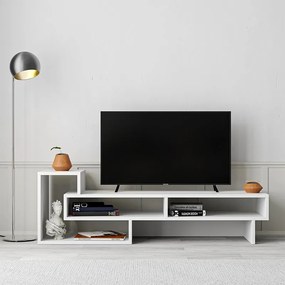 Έπιπλο τηλεόρασης Tetra λευκό 136x40x42εκ