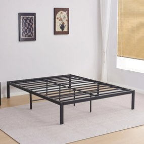 Υπόστρωμα - Κρεβάτι RANTO Διπλό Μέταλλο Μαύρο 160x200 εκ. 160x200x35 εκ.