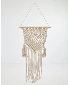 Boho Διακοσμητικό Τοίχου Macrame με Φούντες Ishara 40x70cm Εκρού