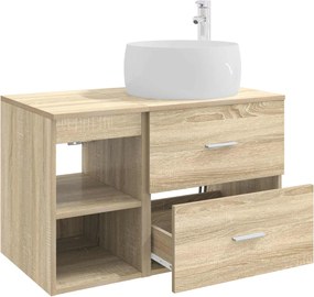 vidaXL Σετ Επίπλων Μπάνιου 2 pcs Sonoma Δρυς Επεξεργασμένο Ξύλο