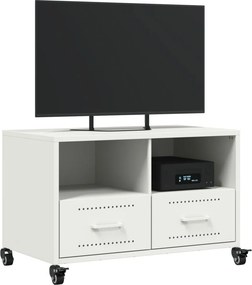 vidaXL Έπιπλο Τηλεόρασης Λευκό 68 x 39 x 43,5 εκ. Χάλυβας
