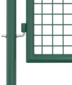 vidaXL Πόρτα Περίφραξης Πράσινη 100x150 εκ. από Ατσάλι