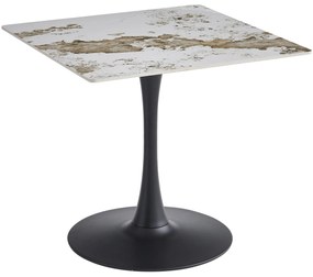 ΤΡΑΠΕΖΙ ΤΡΑΠΕΖΑΡΙΑΣ TETRAN HM18315.02 ΒΑΣΗ ΜΑΥΡΗ--SINTERED STONE PANDORA 80x80x74Υεκ