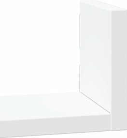 vidaXL Ράφια Τοίχου 3 τεμ. Λευκά από Επεξ. Ξύλο