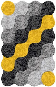 Χαλί Circle Djt Yellow-Black Conceptum Hypnose 100X150cm