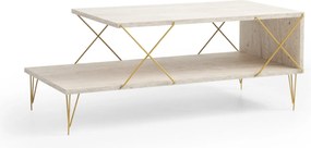 Coffee Table Loire - Gold, Travertine Travertine 
Gold