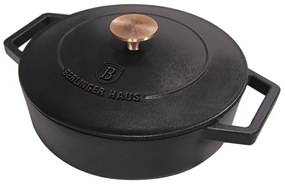 Berlinger Haus BH-6493 Ρηχή κατσαρόλα από χυτοσίδηρο με επίστρωση εμαγιέ 26 εκ Black Royal Collection